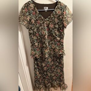 J.B.S. Floral Chiffon Dress